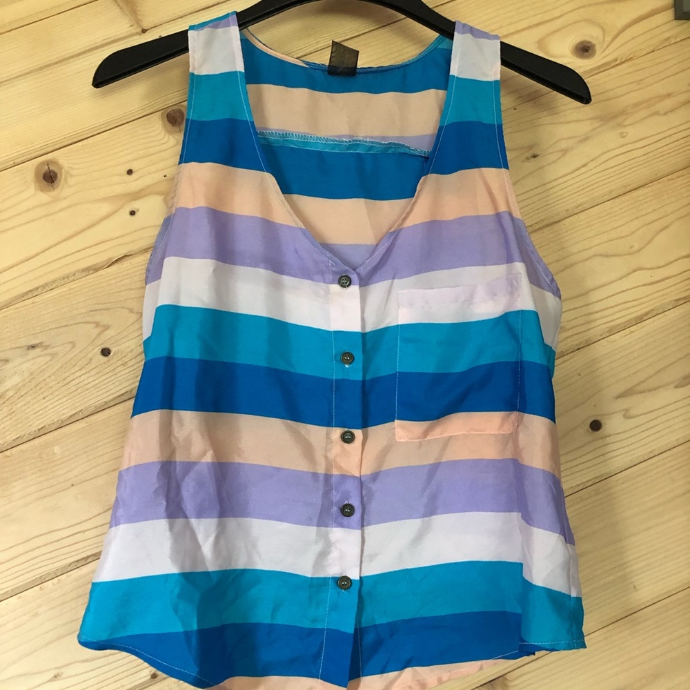 Backless striped tank